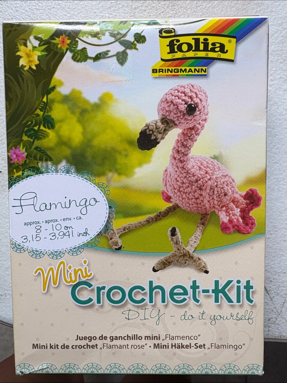 Mini Crochet Kit - Pink Flamingo